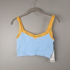 Out From Under Urban Outfitters Cropped Tank Lace Straps Size Medium Large